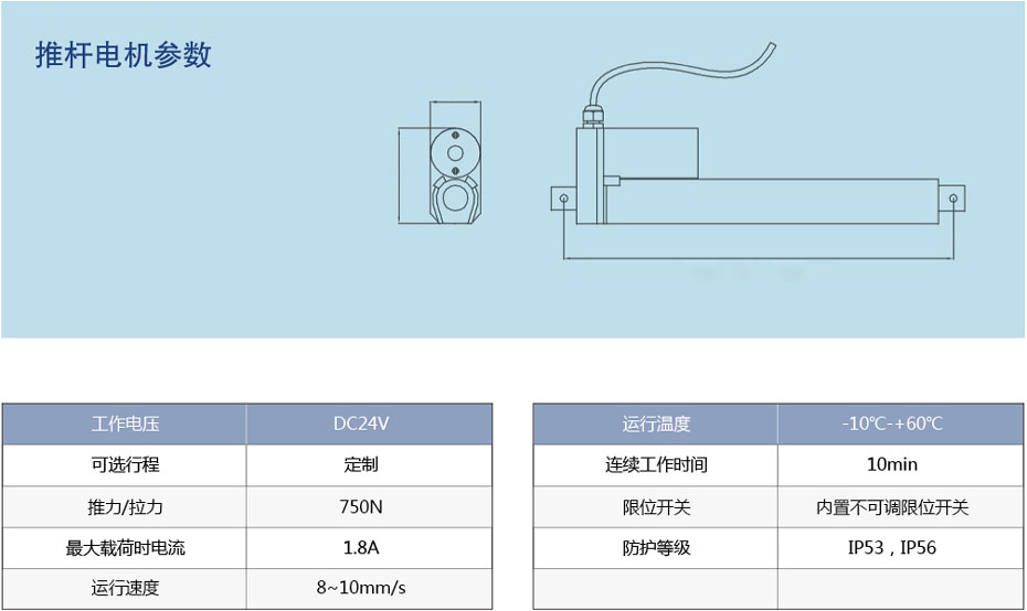 玻璃百叶推杆电机参数
